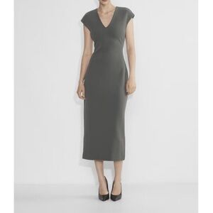 Babaton Gray Midi Dress